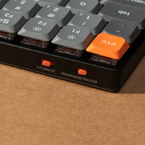 Keychron K1 Max QMK/VIA Wireless RGB Backlight Hot-Swappable (Low Profile Gateron Mechanical Brown Switch)  